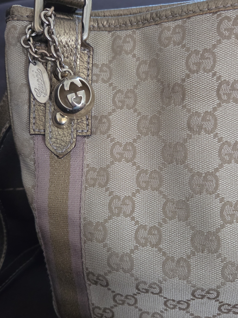Gucci Beige GG Canvas Crossbody Bag - Picture 3 of 9